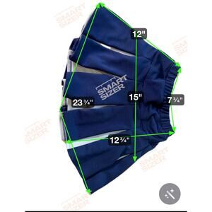 Augusta Girls Cheer Skirt Blue White Pleated Size S 6-7 w/ Shorts
